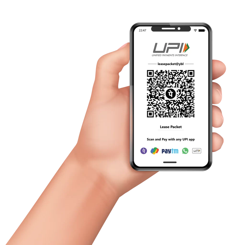 Lease Packet Data Center payment methods upi